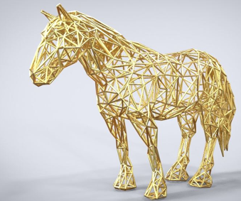金属3D打印马型创意礼品