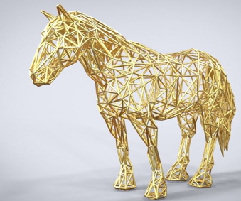 Metal 3D Printing Horse Creative Gift